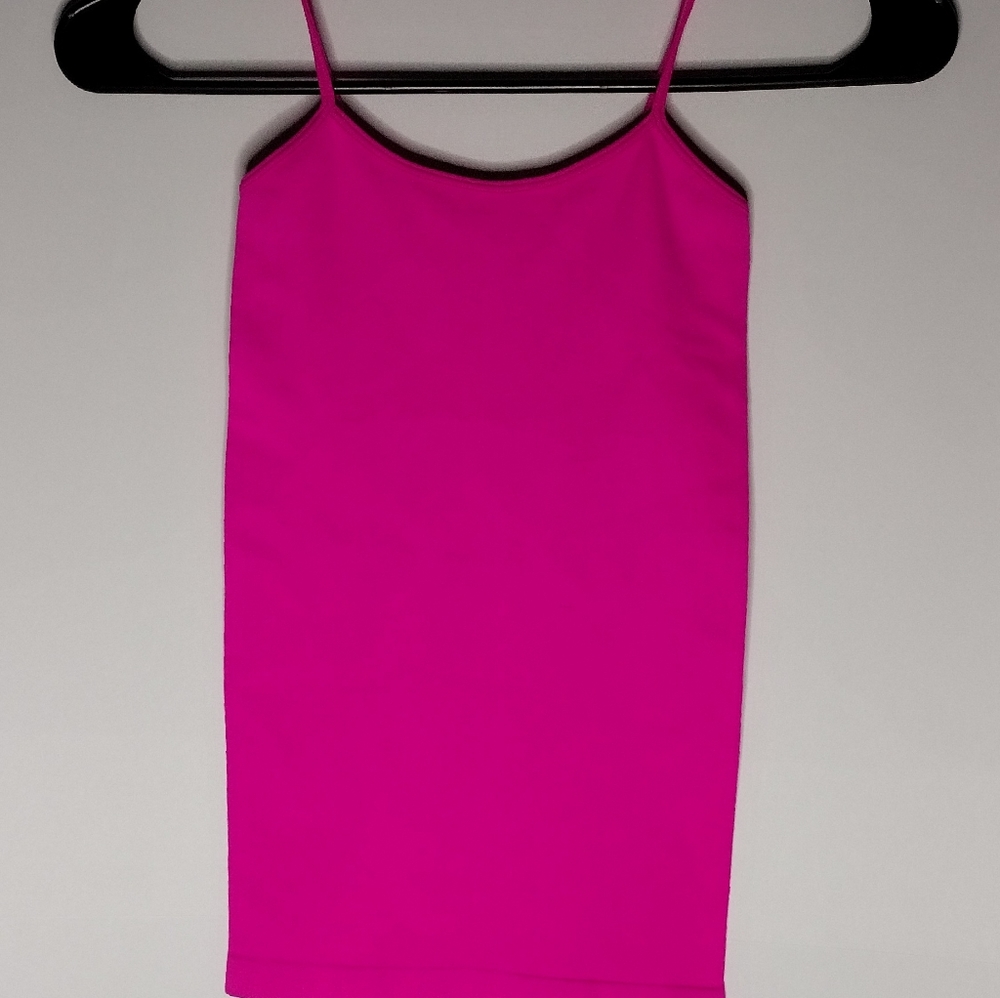 Hot Pink Super Stretchy Spaghetti Strap Tee